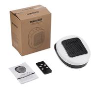 Petit Radiateur de Bureau - Chauffage Céramique Rapide Ventilateur Électrique | Avec Minuterie Télécommande Électrique Radiateur de Table Céramique - Pour Chambre Tente Voiture Camping-Car Femmes