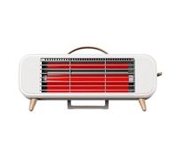 Petit Radiateur Électrique À Quartz, Lumière Rouge, Ligne De Plinthe Solaire, Poêle De Cuisson, Mini Ventilateur De Bureau Domestique, Chauffage De L'espace Facile à Utiliser(350W White)