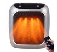 Petit Radiateur Mural Heatflash, 800 W Heat Me Pro avec Télécommande, Élément Chauffant en Céramique Ptc, Minuterie de 12 Heures, Chauffage Rapide en 3 Secondes gray