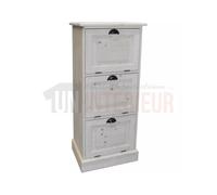 Petit rangement de bureau en pin massif ou meuble classeur - Burrington : Finition - Pin naturel brut