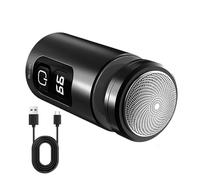 Petit rasoir électrique portable pour homme avec lame flottante : rasoir facial compact électrique pour homme avec écran LED, étanche, humide et sans fil, rasoir de voyage