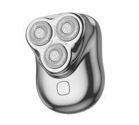 Petit rasoir électrique rechargeable pour homme avec 3 têtes flottantes multifonction, texture ABS pour un rasage de près