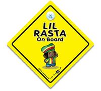 Petit Rasta, Lil Rasta On Board Autocollant Voiture, Panneau De bébé, Signe BébéÀ Bord, à Décalque, Sticker, Reggae Rastafarien à bord