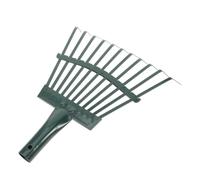 Petit Râteau de Jardin en Acier au Carbone, pour Feuilles et Sol | Taille Compacte sans Manche, Aide au Désherbage Profond, Entretien des Massifs, Gazon et Paillage
