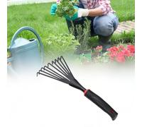 Petit râteau de jardin, râteau à main pour arbustes, râteau à feuilles en éventail, ramasse-crottes de cheval, outil de jardinage professionnel, poignée ergonomique pour plus de confort et de contrôle