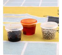 Petit Récipient À Sauce Jetable En Plastique, 100 Pièces, Chutney Transparente, Tasses À Sauce Chili, Pot À Sauce Jetable Avec Couvercles, Organisateur De Cuisine