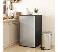 Petit réfrigérateur 91 L argent avec thermostat réglable, étagères réglables et tiroir