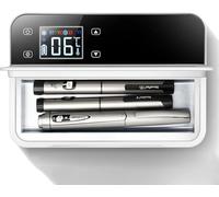 Petit réfrigérateur portable pour voiture avec congélateur, boîtier refroidisseur à insuline, système d'alarme et affichage LED, 2-18 ℃ (35,6-64,4 ℉), pour les fournitures, gardez les médica