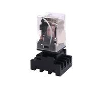 Petit relais électromagnétique intermédiaire 2C, 11 pieds, haute puissance JTX-3C AC AC220V DC DC24V(2 groups -8 pin 220V AC relay+base)