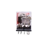 Petit relais électromagnétique intermédiaire YJ2N-LY avec lumières 2 ouvert 2 fermé LY2NJ grand 8 pieds 12v24v220v(24VDC DC single relay)