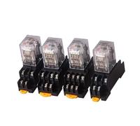 Petit relais intermédiaire AC 6V-380V DC 6V-220V, 10 pièces, avec interrupteur de Base HH52/53/54P HH62/63/64P, 2 ouverts 2 fermés/3 ouverts 3 fermés(HH53P Base (10PCS))