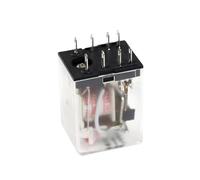 Petit Relais intermédiaire électronique Micro électromagnétique, Lampe LED 5A 8 Broches HH52P MY2N-J 12V 24V 110V 240V 380V(with Base,DC12V)
