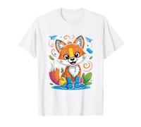 Petit Renard Aux Couleurs Vives Amusant T-Shirt