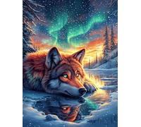 Petit Renard sous aurores boréales Puzzle 1000 Pièces pour Adultes Educa Art Paysage Décoration Intérieure Carton Épais Anti-éblouissement Cadeau Famille 1000 PCS
