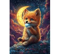 Petit Renard sous Pleine Lune Puzzles 1000 Pièces pour Adultes Educa Qualité Supérieure Challenge Difficile Détente Créative Décoration Salon 1000 PCS
