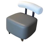 Petit Repose-Pieds Carré Repose-Pieds en Cuir avec Roues à 360° Tabouret de Cosmétique Rembourré Doux avec Dossier pour Salon Chambre Canapé Rembourré Canapé Tabouret