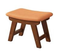 Petit repose-pieds en bois avec housse amovible lavable, pas de montage nécessaire, capacité de charge de 100 kg, tabouret d'entrée compact 38 x 24 x 29 cm, idéal pour le salon et la chambre à coucher