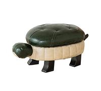 Petit repose-pieds ottoman, repose-pieds en cuir synthétique, ottoman en bois pour salon, chambre, porche