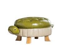 Petit repose-pieds ottoman, repose-pieds en cuir synthétique, ottoman en bois pour salon, chambre, porche