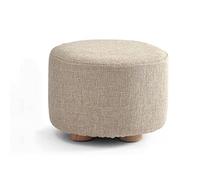 Petit repose-pieds rond en lin pour salon ou chambre à coucher avec motif rayé Idéal pour changer de chaussures dans la cuisine Motif étoile de lumière 29 x 20 cm