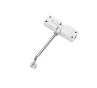 Petit ressort de ferme-porte réglable à poulie amortisseur for usage domestique, en alliage d'aluminium, montage surface, fermeture automatique(White)