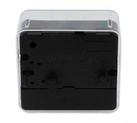 Petit réveil à quartz à piles pour chevet avec bip sonore, grands chiffres, corps compact en PVC pour un réveil fiable (blanc)