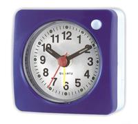Petit réveil portable avec bouton snooze et 4 tonalités de réglage du volume pour une synchronisation fiable pendant le voyage (bleu)