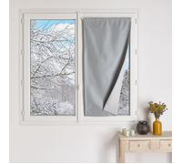 Petit rideau occultant 100% doublé polaire Gris clair 90x210 cm
