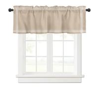 Petit Rideau Rideaux Courts de Couleur Unie Kaki Clair for Cuisine, café, Armoire à vin, Porte, fenêtre, Petits Rideaux, Rideau Garde-Robe, décoration d'intérieur pour Windows(LXM10220)