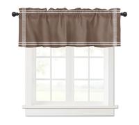 Petit Rideau Rideaux Courts de Couleur Unie Kaki Clair for Cuisine, café, Armoire à vin, Porte, fenêtre, Petits Rideaux, Rideau Garde-Robe, décoration d'intérieur pour Windows(LXM10222)