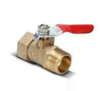 Petit robinet à bille en laiton 1/8 "1/4" 3/8 "1/2", filetage femelle/mâle, Joint de connecteur de vanne en laiton, raccord de tuyau en cuivre, adaptateur de coupleur(Female-Male1/4")