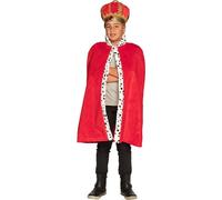petit roi cape pour enfants rouge-blanc 80cm