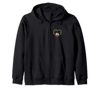 Petit Rouge-Gorge et mésange Coeur Nature Oiseau Motif Cadeau Sweat à Capuche