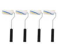 Petit rouleau de brosse. Kit de 4 rouleaux de peinture blancs 10 x 4,5 x 1 cm avec mini rouleaux, outils de réparation d'angle for murs, plafonds, portes, armoires et bacs à peinture(White,10x4.5x1cm)