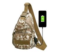 Petit sac | 11,42 pouces sac à dos d'épaule en tissu Oxford | Sac à dos étanche Crossbödy | Coq de transporteur en plein air de stockage sportif des services publics, Camouflage, Consulte la