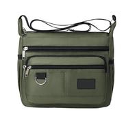 Petit sac à bandoulière | 24 cm | Petit sac à bandoulière étanche | Design compact et tendance pour homme - Peut contenir un parapluie, un voyage quotidien, une utilisation urbaine en extérieur, Vert