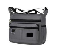Petit sac à bandoulière | 24 cm | Petit sac à bandoulière étanche | Design compact et tendance pour homme - Peut contenir un parapluie, un voyage quotidien, une utilisation urbaine en extérieur, gris