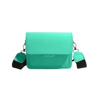 Petit sac à bandoulière à la mode avec large sangle en cuir PU sacs à bandoulière cartable femmes à la recherche de styles et de praticité sac de mode pour femmes, Vert, One Size