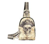 Petit sac à bandoulière antivol pour homme Motif carte au trésor RPG Pirates, JEU Carte au trésor RPG Pirates, 1 size