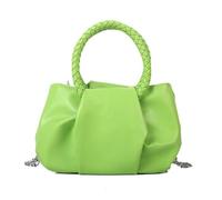 Petit sac à bandoulière avec sangle de chaîne, sac à bandoulière en forme de nuage, sac à main confortable en polyuréthane pour un usage quotidien, vert clair, One Size