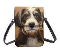 Petit sac à bandoulière en cuir pour femme - Sac à main pour téléphone portable, portefeuille, dressage de chien
