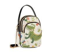 Petit sac à bandoulière en forme de crocodile pour femme, sac à bandoulière amovible, sac à main pour téléphone, sac à main à bandoulière, portefeuille