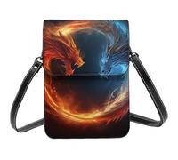 Petit sac à bandoulière Fire And Ice Dragons pour femme en cuir PU avec bandoulière