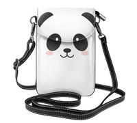Petit sac à bandoulière léger Panda Lovely Head imprimé sac à bandoulière pour femme avec emplacements pour cartes adapté pour un usage quotidien et les voyages