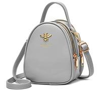 Petit sac à bandoulière léger pour femme élégant pour téléphone portable et portefeuille, 0-0-1-grey