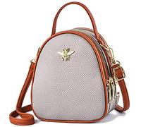 Petit sac à bandoulière léger pour femme élégant pour téléphone portable et portefeuille, 0-6-gris