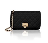 Petit sac à bandoulière matelassé pour femme, sac à main de créateur, sac à main de soirée en cuir synthétique, sac pour téléphone portable avec chaîne et fermeture à boucle pour banquet, vacances,