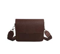Petit sac à bandoulière moderne de style coréen fonctionnel en cuir PU avec sangle réglable pour diverses occasions, sac à bandoulière adapté aux voyages, marron, One Size