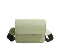 Petit sac à bandoulière moderne de style coréen fonctionnel en cuir PU avec sangle réglable pour diverses occasions, sac à bandoulière adapté aux voyages, Vert haricot., One Size
