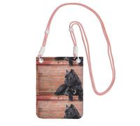 Petit sac à bandoulière, portefeuille pour téléphone portable, sac à main, sac à bandoulière, Cane Corso, gros chiens noirs, animaux de compagnie,Rose